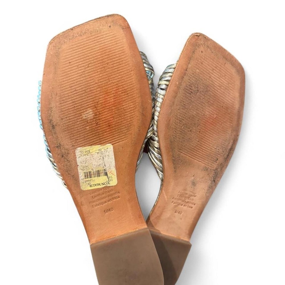 Gold Metallic Knotted Jeffrey Campbell Flats - Picture 4 of 4